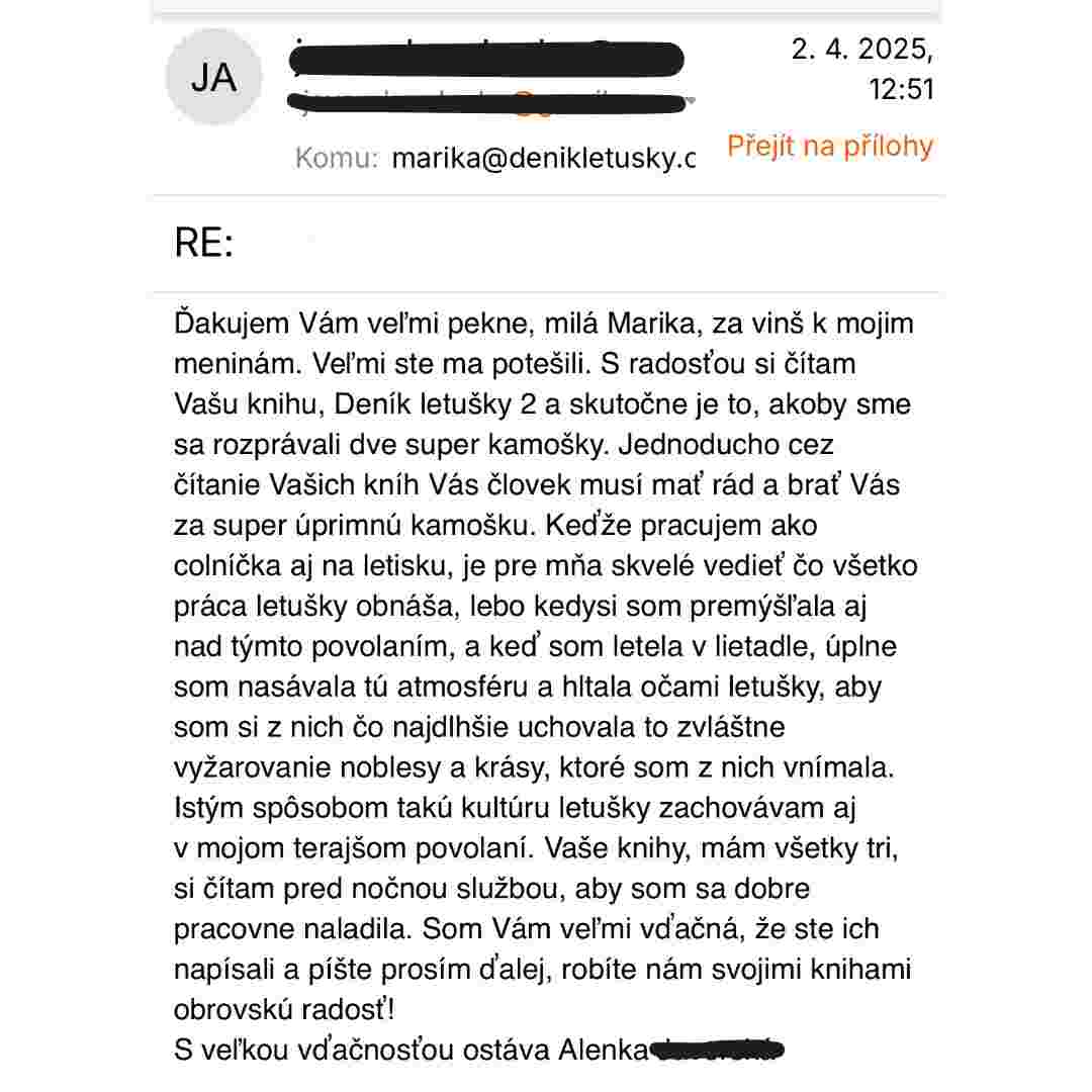 Médium o Deníku letušky